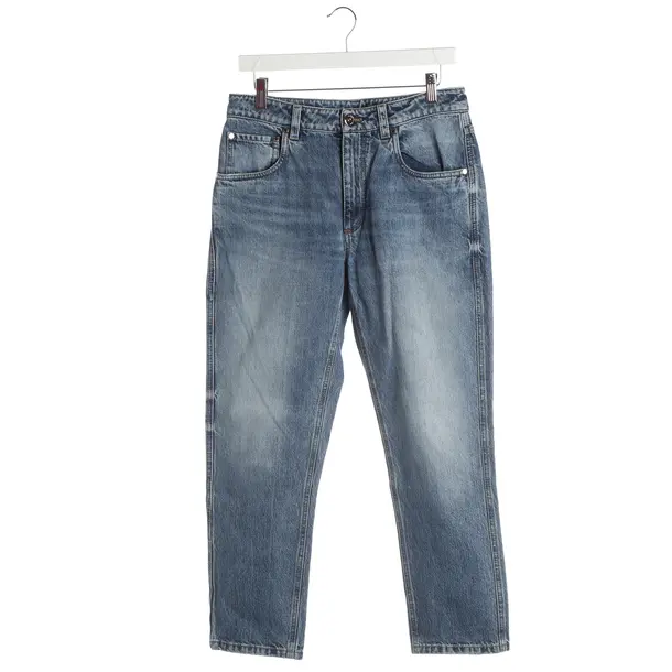 Jeans Straight Fit, in Blau, Baumwolle, Brunello Cucinelli