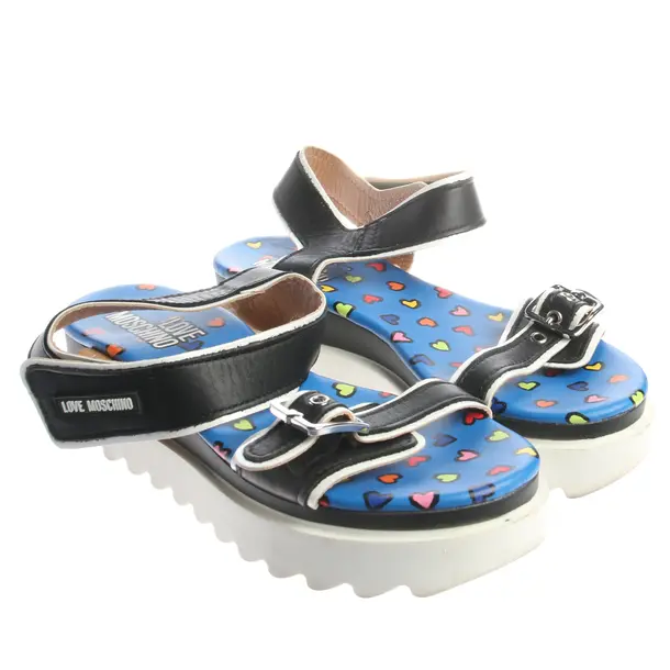 Sandals, in Black, Love Moschino