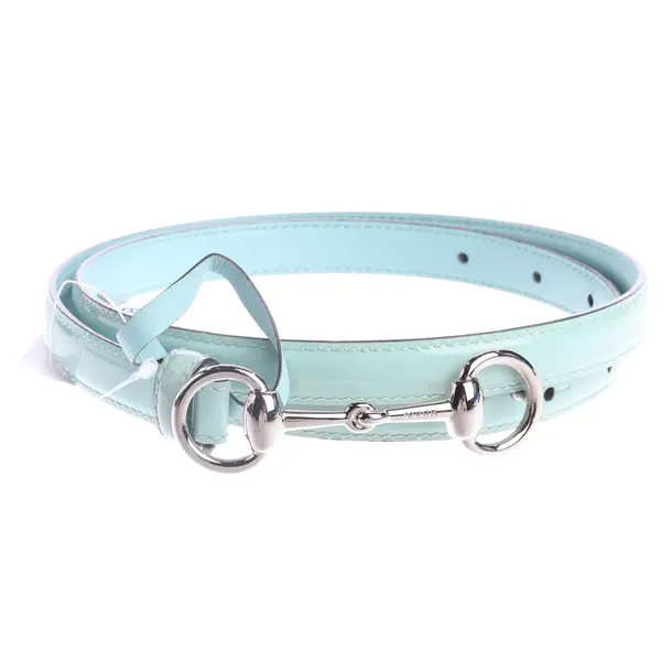 Belt, in Turquoise, Leather, Gucci