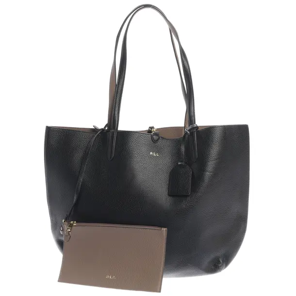 Shopper, in Schwarz, Leder, Lauren Ralph Lauren