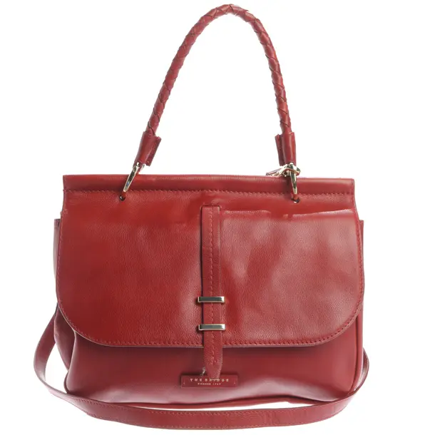 Shoulder Bag, in Red, Leather, The Bridge