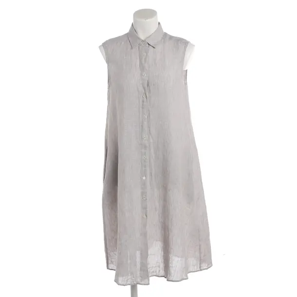 Kleid, in Grau, Leinen, 0039 Italy