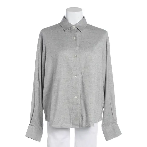 Bluse, in Grau, Baumwolle, 0039 Italy