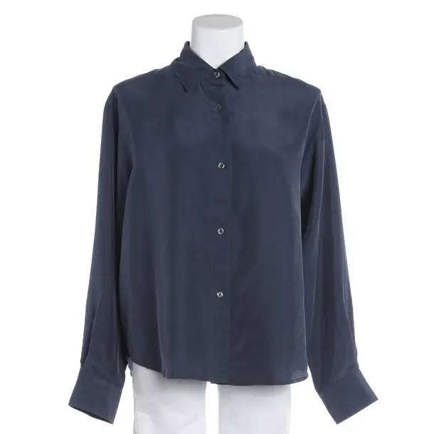 Bluse, in Dunkelgrau, Seide, 0039 Italy