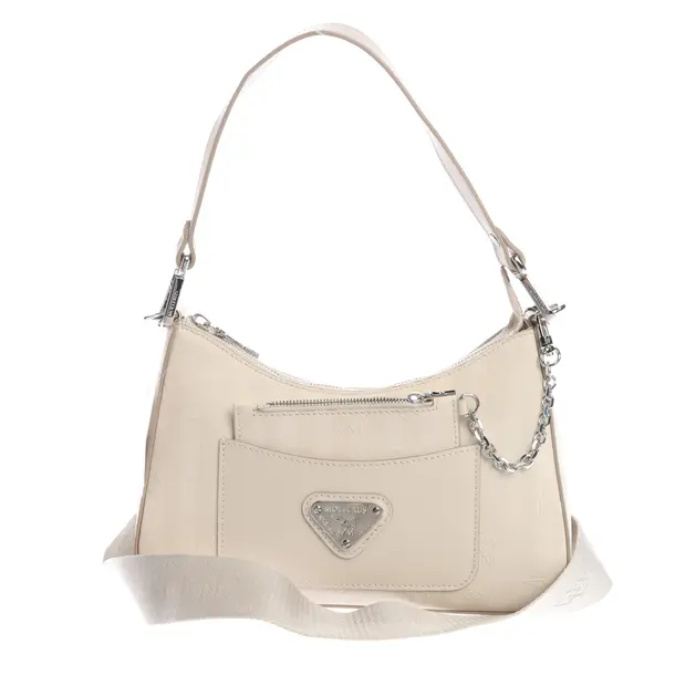 Shoulder Bag, in Beige, Leather, Maison Mollerus