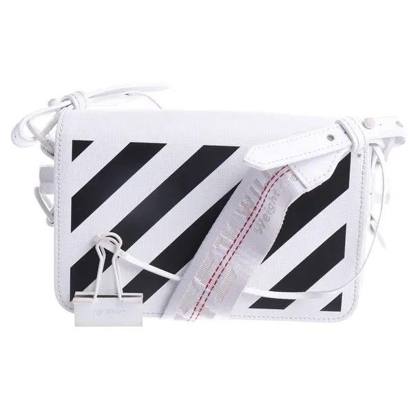 Umhängetasche, in Weiß, Leder, Off-White