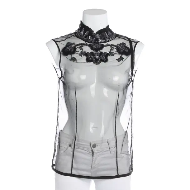 Top, in Black, Polyester, Dorothee Schumacher