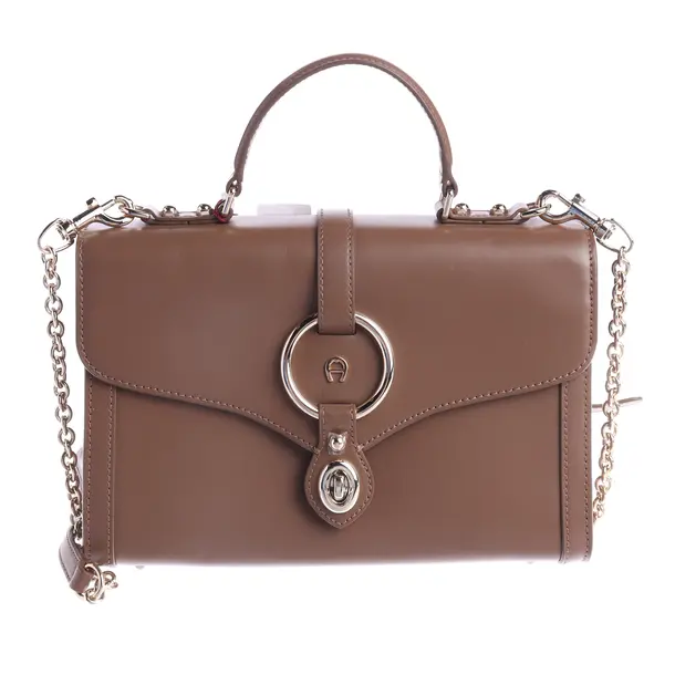 Handtasche, in Camel, Leder, Aigner