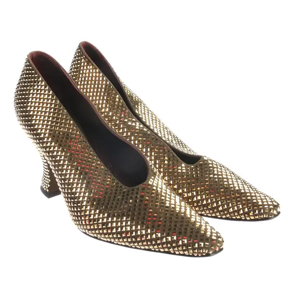 Pumps, in Gold, Bottega Veneta