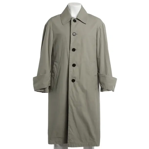 Overcoat, in Green, Cotton, Burberry