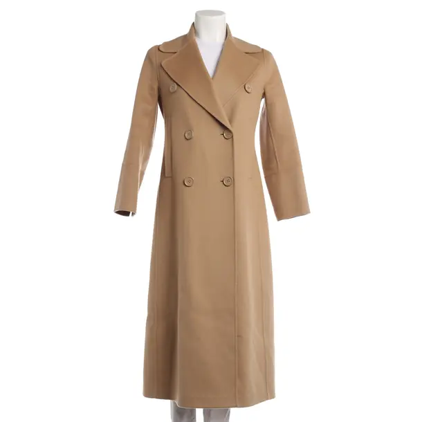 Übergangsmantel, in Hellbraun, Wolle, Max Mara