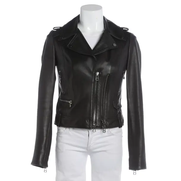 Giacca in pelle, in Nero, Pelle, Sly 010