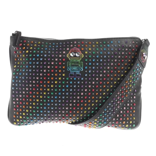 Clutch, in Mehrfarbig, Leder, MCM