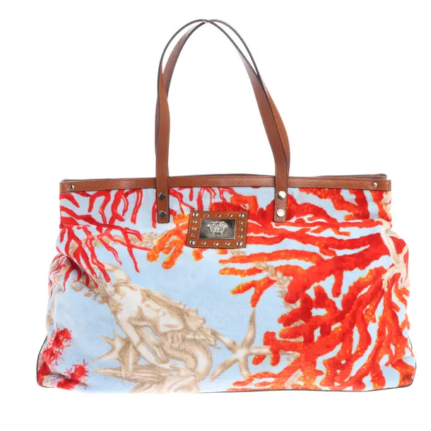 Shopper Bag, in Multicolored, Cotton, Versace