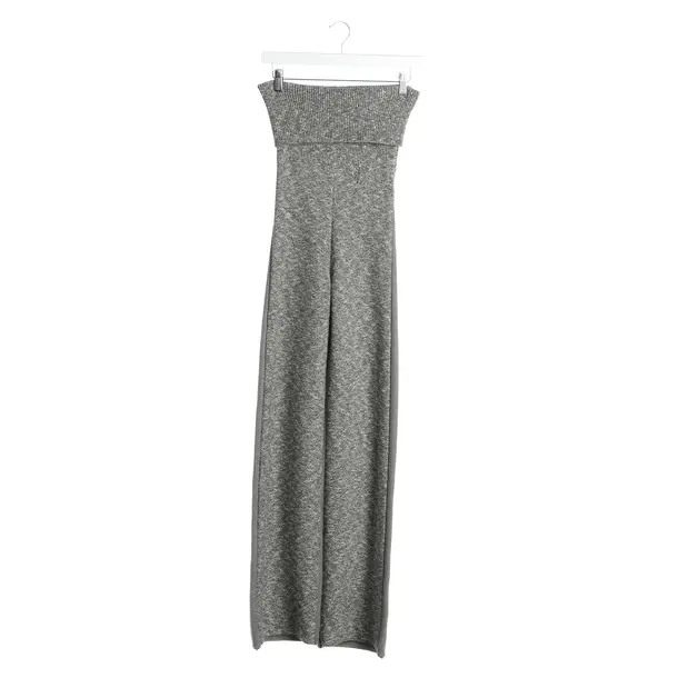 Hose in Grau, Baumwolle, Off-White