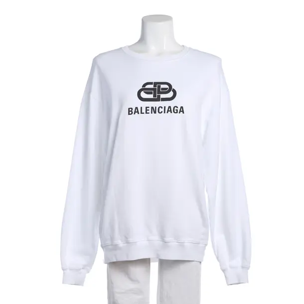 Sweatshirt in Weiß, Baumwolle, Balenciaga