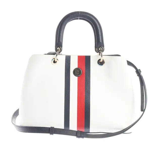 Schultertasche in Weiß, Polyurethan, Tommy Hilfiger