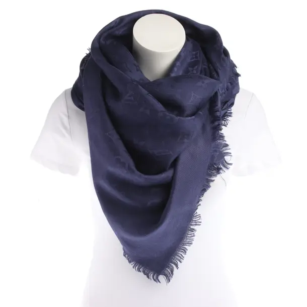 Shawl in Blue, Silk, Louis Vuitton