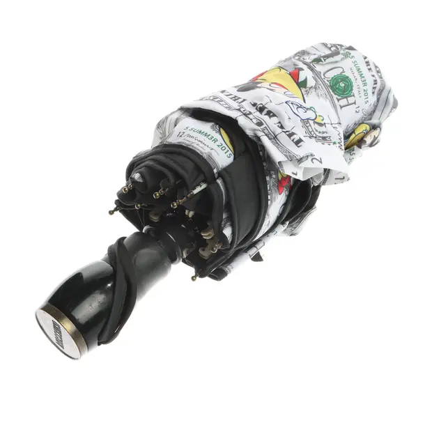 Regenschirm, in Weiß, Polyester, Moschino