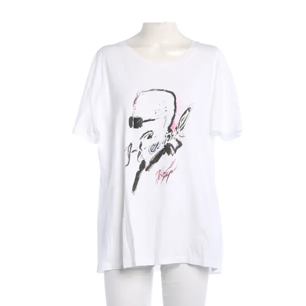 Maglietta, in Bianco, Cotone, Karl Lagerfeld