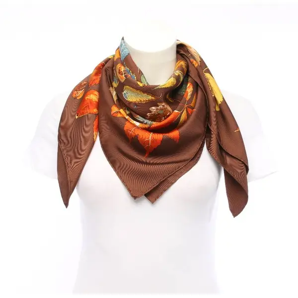 Scarf in Brown, Silk, Hermès