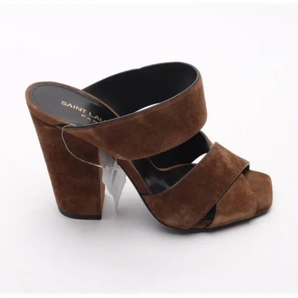 Heeled Sandals in Brown, , Saint Laurent