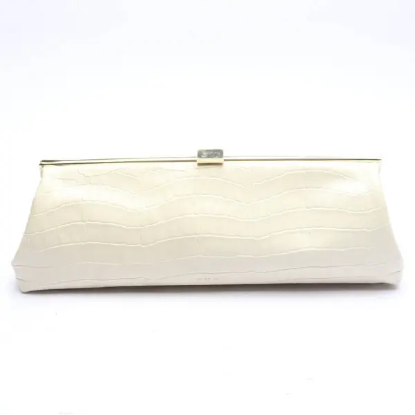 Clutch in White, Leather, Anine Bing