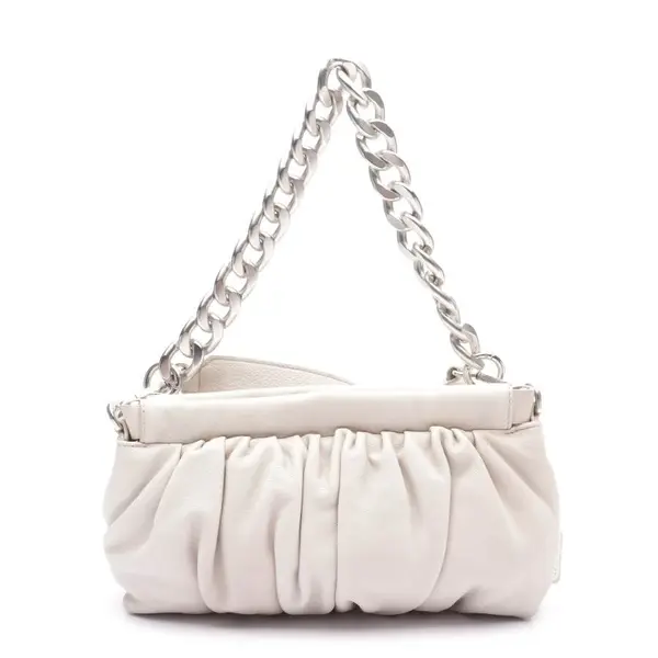 Schultertasche in Grau, Leder, Les Visionnaires