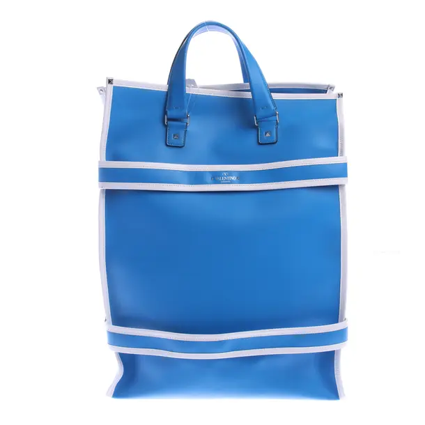 Shopper in Blau, Leder, Valentino