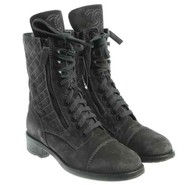 Biker Boots in Grau, , Chanel