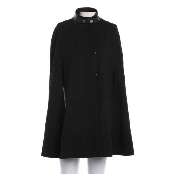 Poncho, in Black, Wool, Karl Lagerfeld