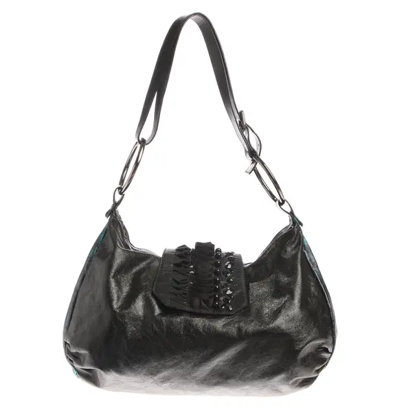 Schultertasche in Schwarz, Leder, Missoni M