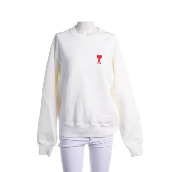 Sweatshirt in White, Cotton, Ami Paris