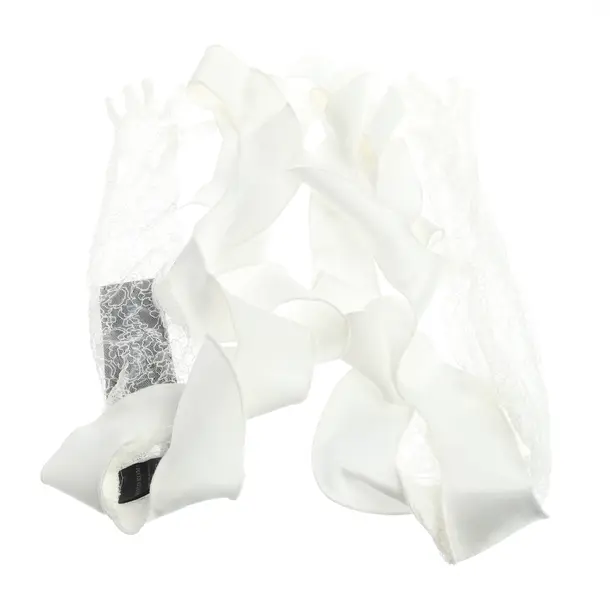Handschuhe, in Weiß, Polyamid, David Koma