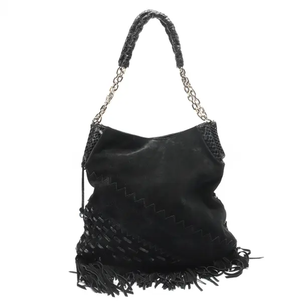 Schultertasche in Blau, Leder, Jimmy Choo