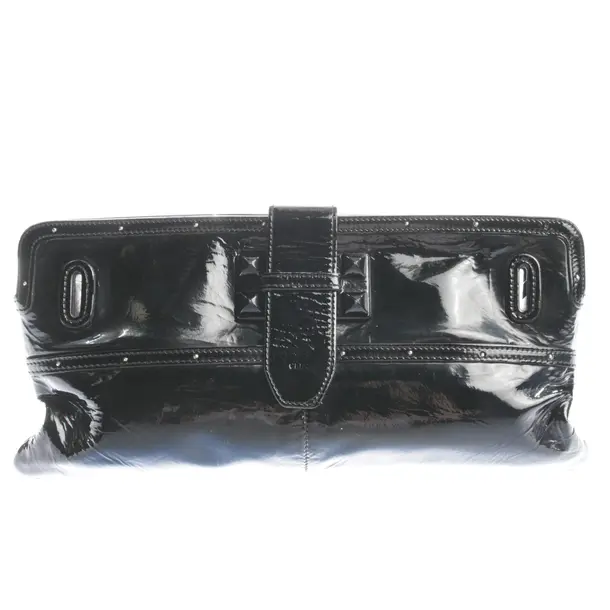Clutch in Schwarz, Leder, Chloé
