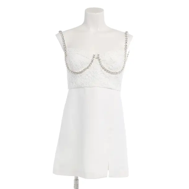 Cocktail Dress in White, Polyester, self-portrait
