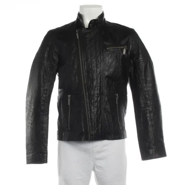 Lederjacke in Schwarz, Leder, Calvin Klein