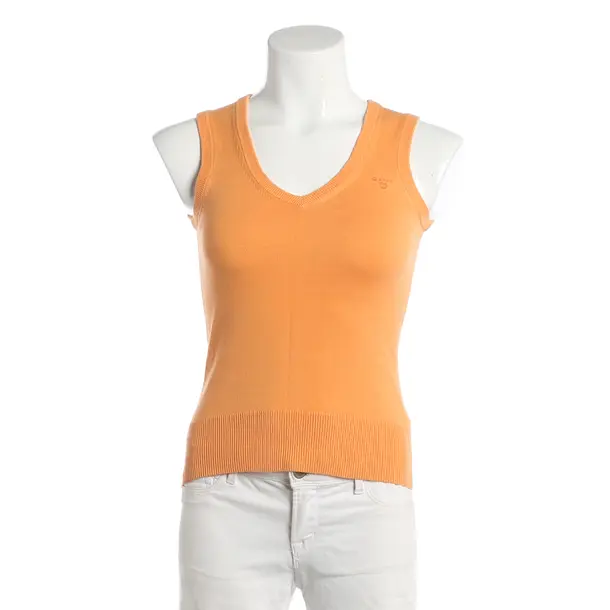 Sweater Vest, in Orange, Cotton, Gant