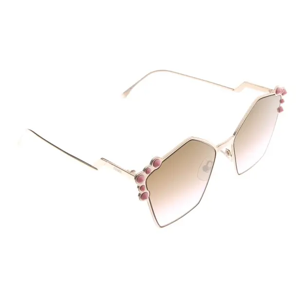 Sonnenbrille in Metallic, Kunststoff / Metall, Fendi