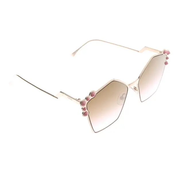 Sonnenbrille, in Gold, Kunststoff / Metall, Fendi