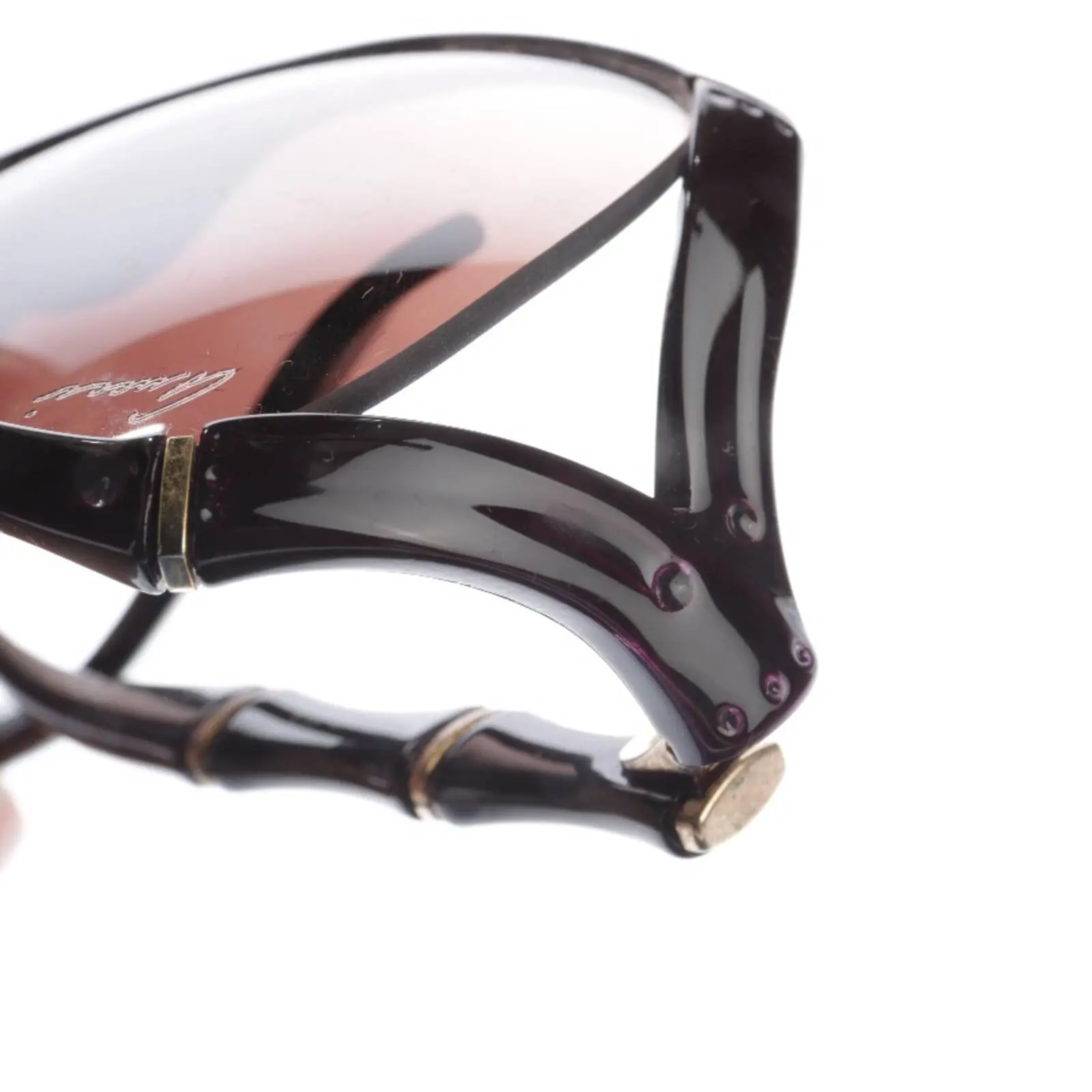 Gucci Bamboo Sonnenbrille in Dunkelbraun