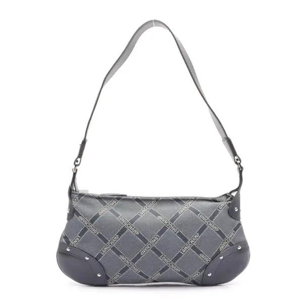 Schultertasche in Blau, Baumwolle, Longchamp