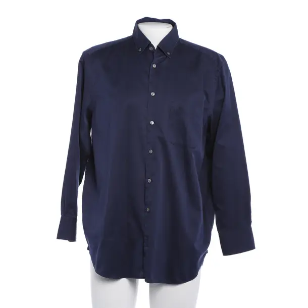 Shirt, in Navy, Cotton, Van Laack