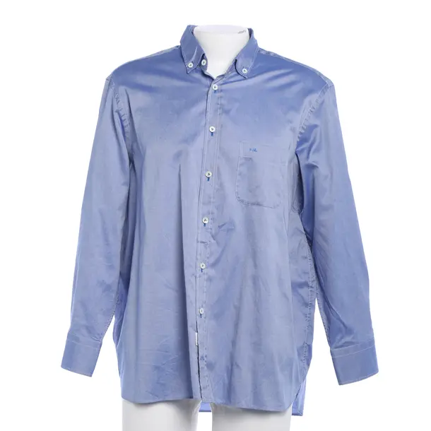Shirt, in Blue, Cotton, Van Laack