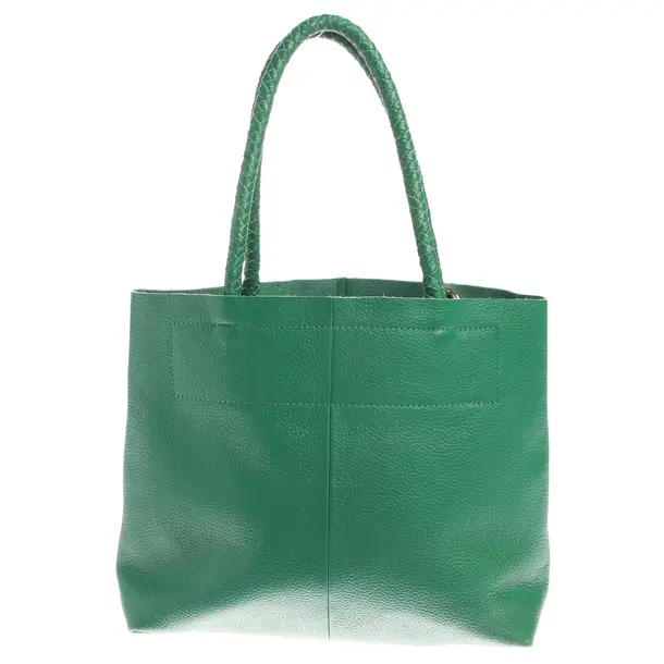 Schultertasche in Grün, Leder, Maje