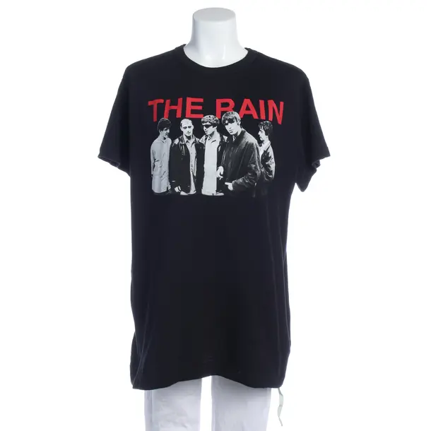 Shirt in Schwarz, Baumwolle, Off-White