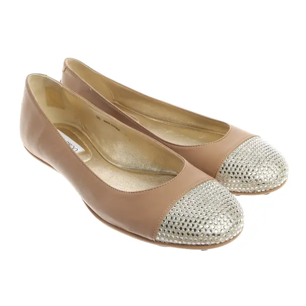 Ballerinas, in Hellbraun, Jimmy Choo
