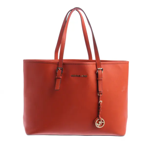 Shopper in Orange, Leder, Michael Kors