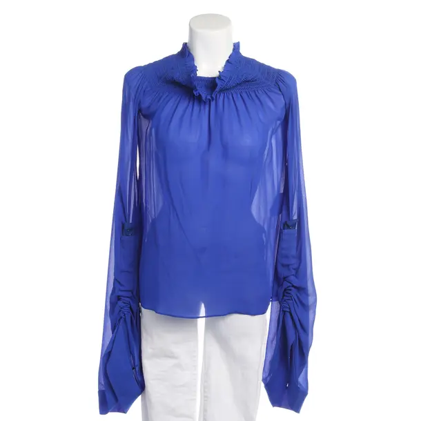 Bluse in Blau, Seide, Saint Laurent